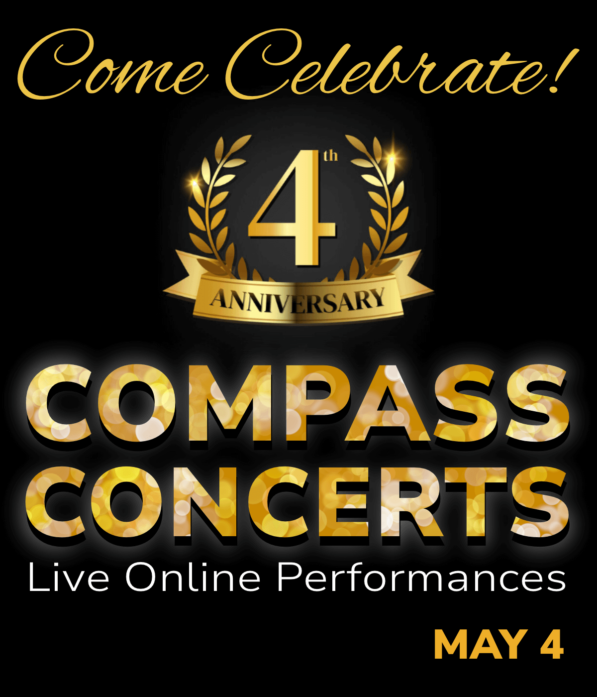 COMPASS Concerts 4 Year Anniversary Concert May 4, 2024 Live Online Music Concert
