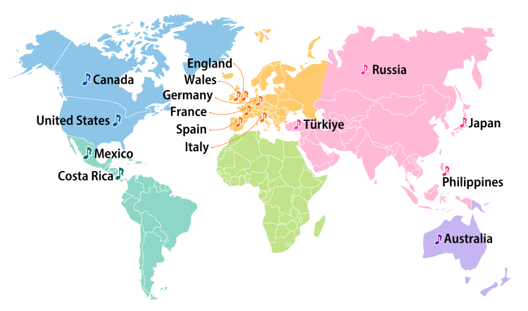 Static image Map of COMPASS Participant Locations by Country